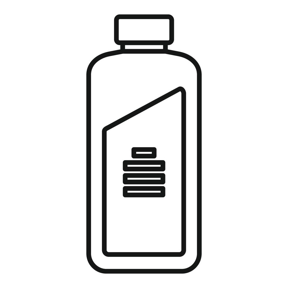 schoonmaak uitrusting fles icoon, schets stijl vector