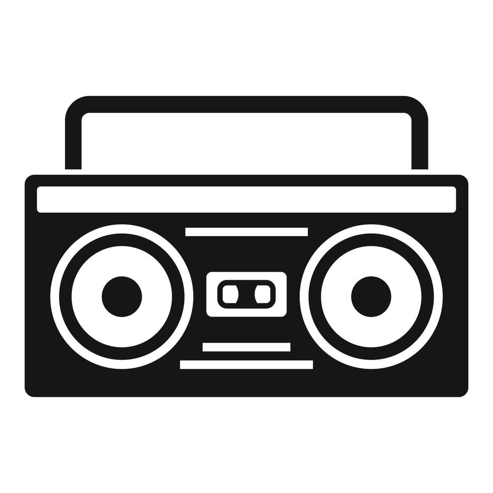 boombox icoon, gemakkelijk stijl vector