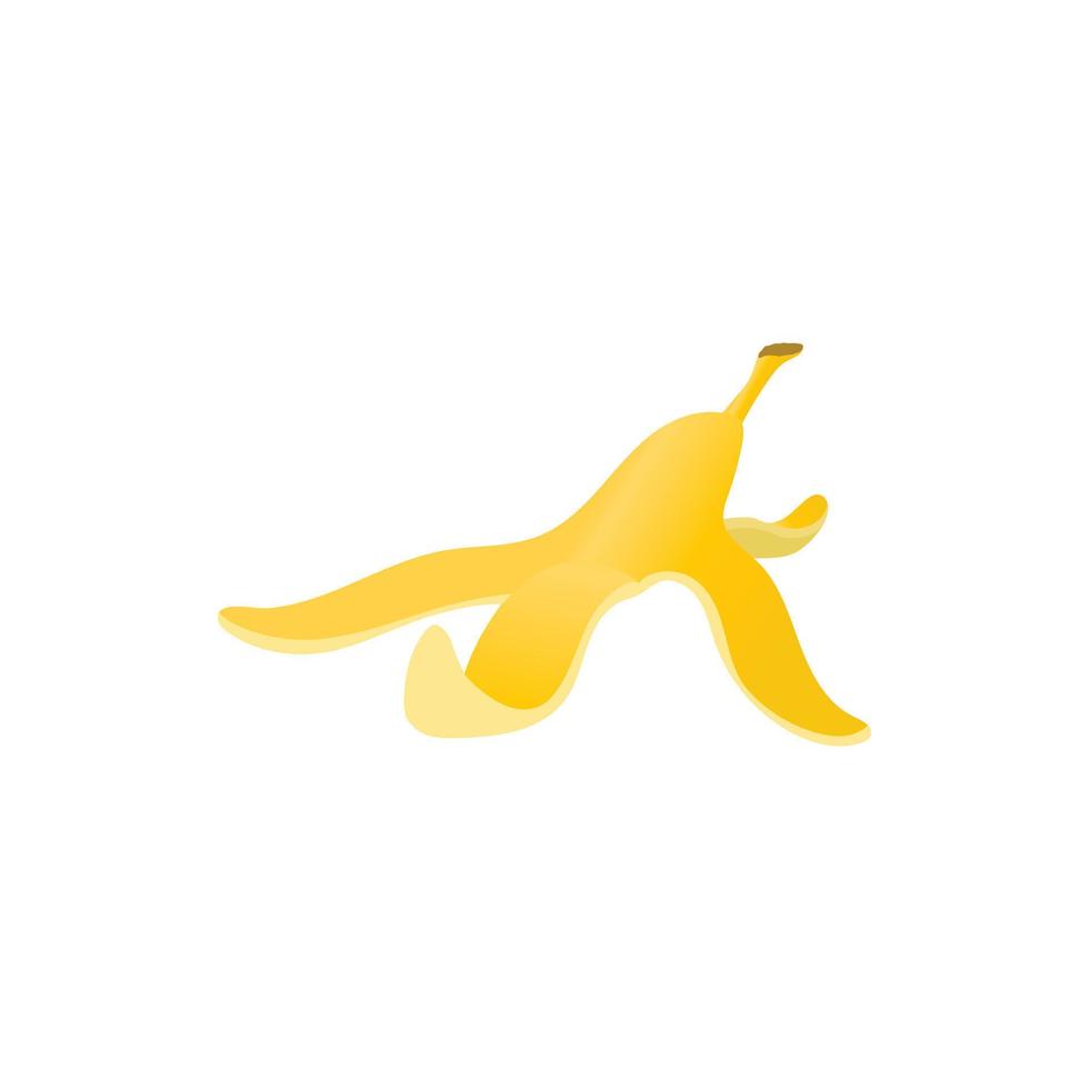 banaan Pel icoon in tekenfilm stijl vector