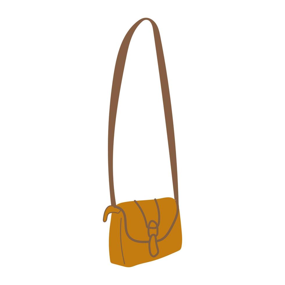 Scandinavisch boho stijl tas. vrouwen accessoire. vector illustratie