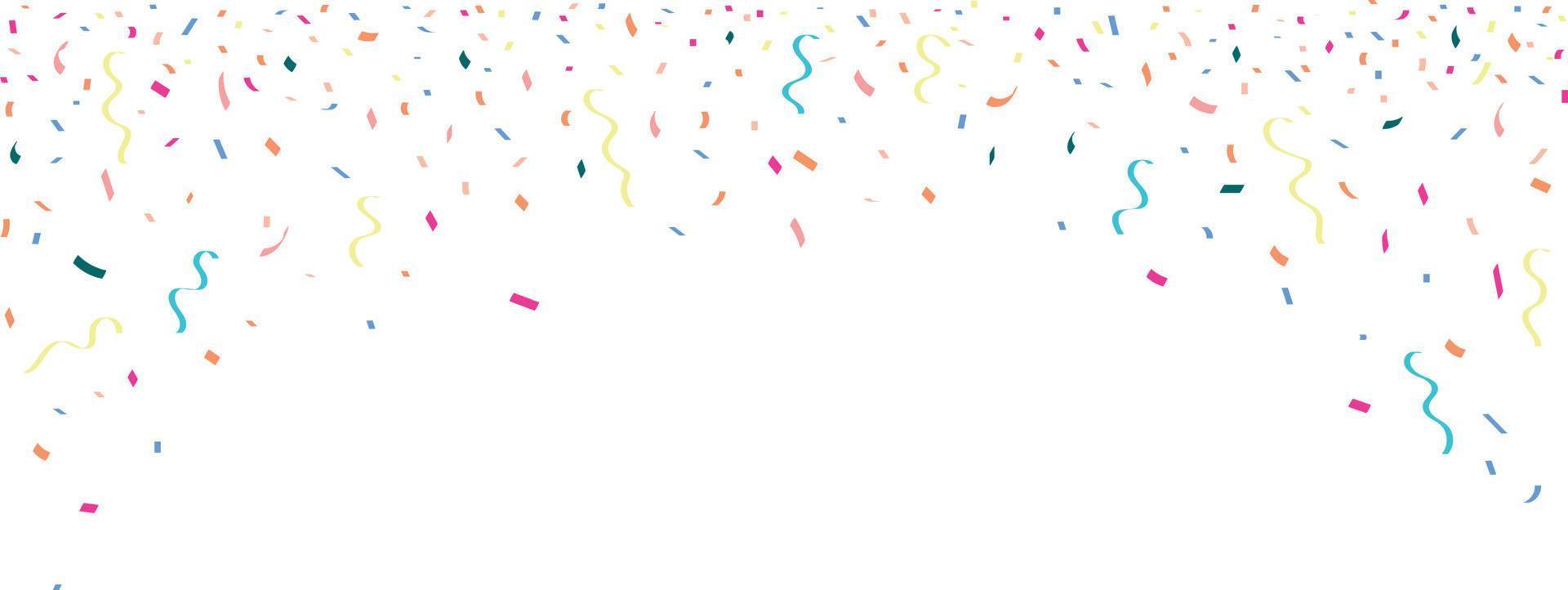 felicitatie- achtergrond met gekleurde confetti Aan wit achtergrond. vector illustratie