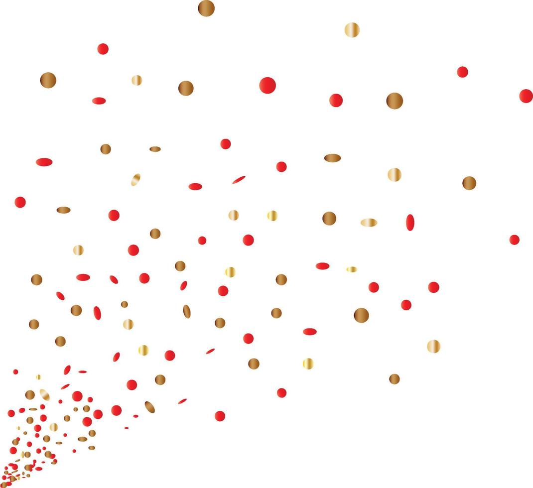 felicitatie- achtergrond met goud en rood confetti .vector illustratie vector