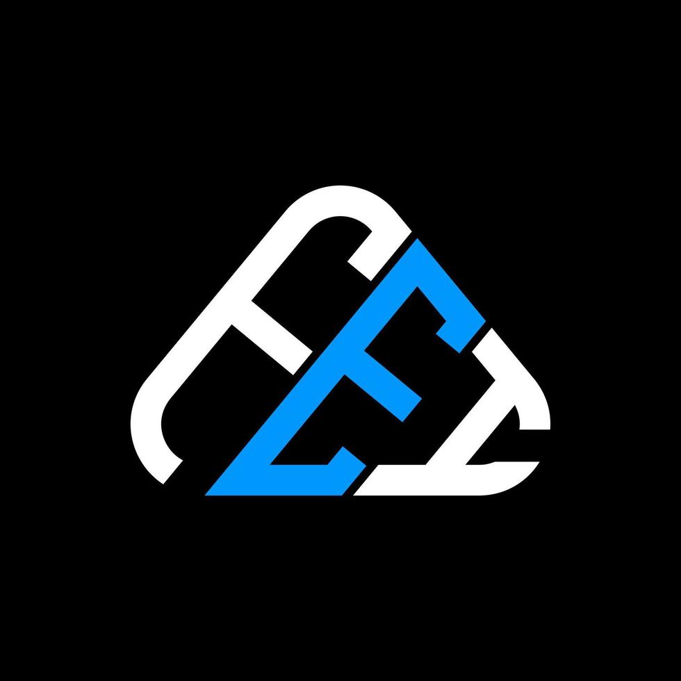 fei brief logo creatief ontwerp met vector grafisch, fei gemakkelijk en modern logo in ronde driehoek vorm geven aan.