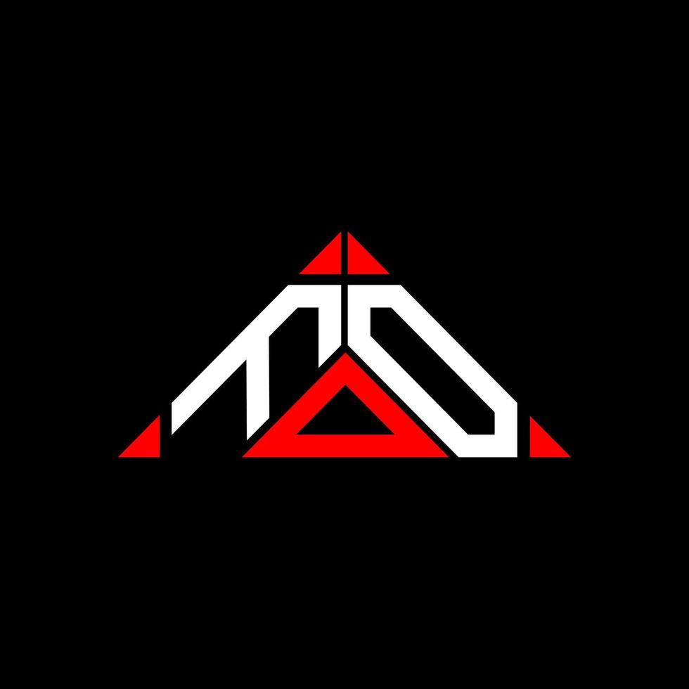 foo brief logo creatief ontwerp met vector grafisch, foo gemakkelijk en modern logo in ronde driehoek vorm geven aan.