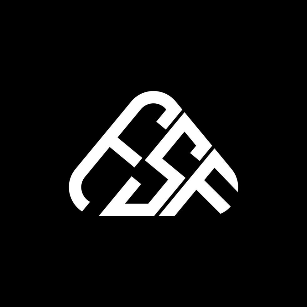 fsf brief logo creatief ontwerp met vector grafisch, fsf gemakkelijk en modern logo in ronde driehoek vorm geven aan.