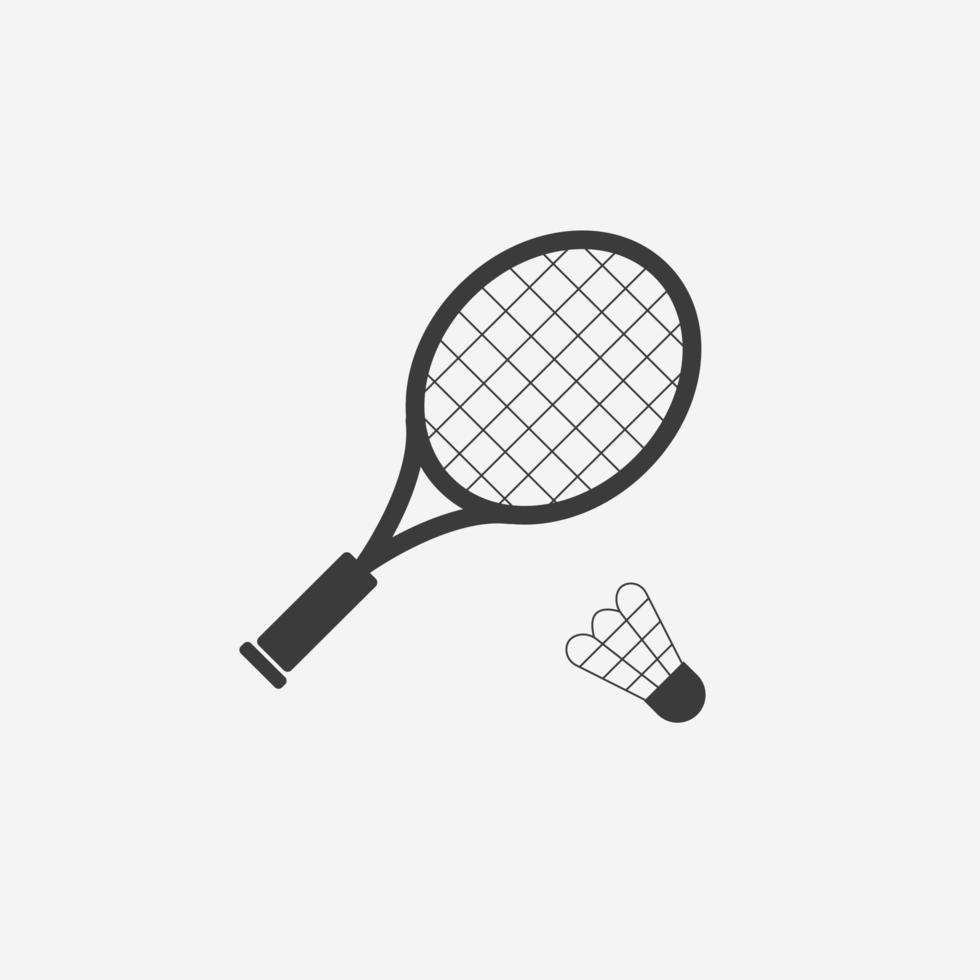 tennis spel badminton shuttle icoon vector geïsoleerd symbool teken