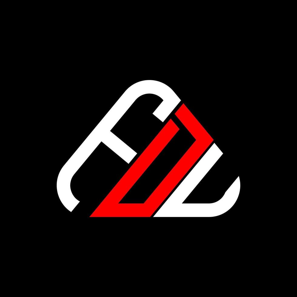 fdu brief logo creatief ontwerp met vector grafisch, fdu gemakkelijk en modern logo in ronde driehoek vorm geven aan.