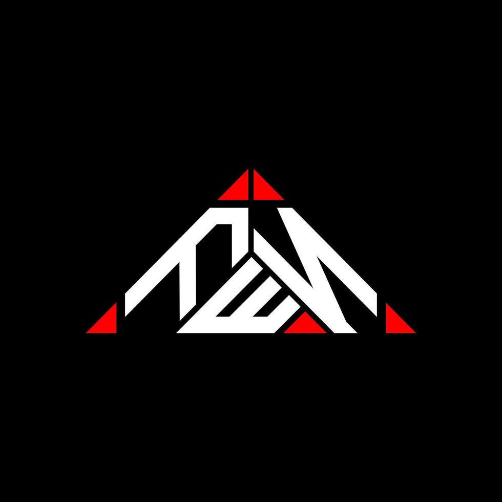 fwn brief logo creatief ontwerp met vector grafisch, fwn gemakkelijk en modern logo in ronde driehoek vorm geven aan.