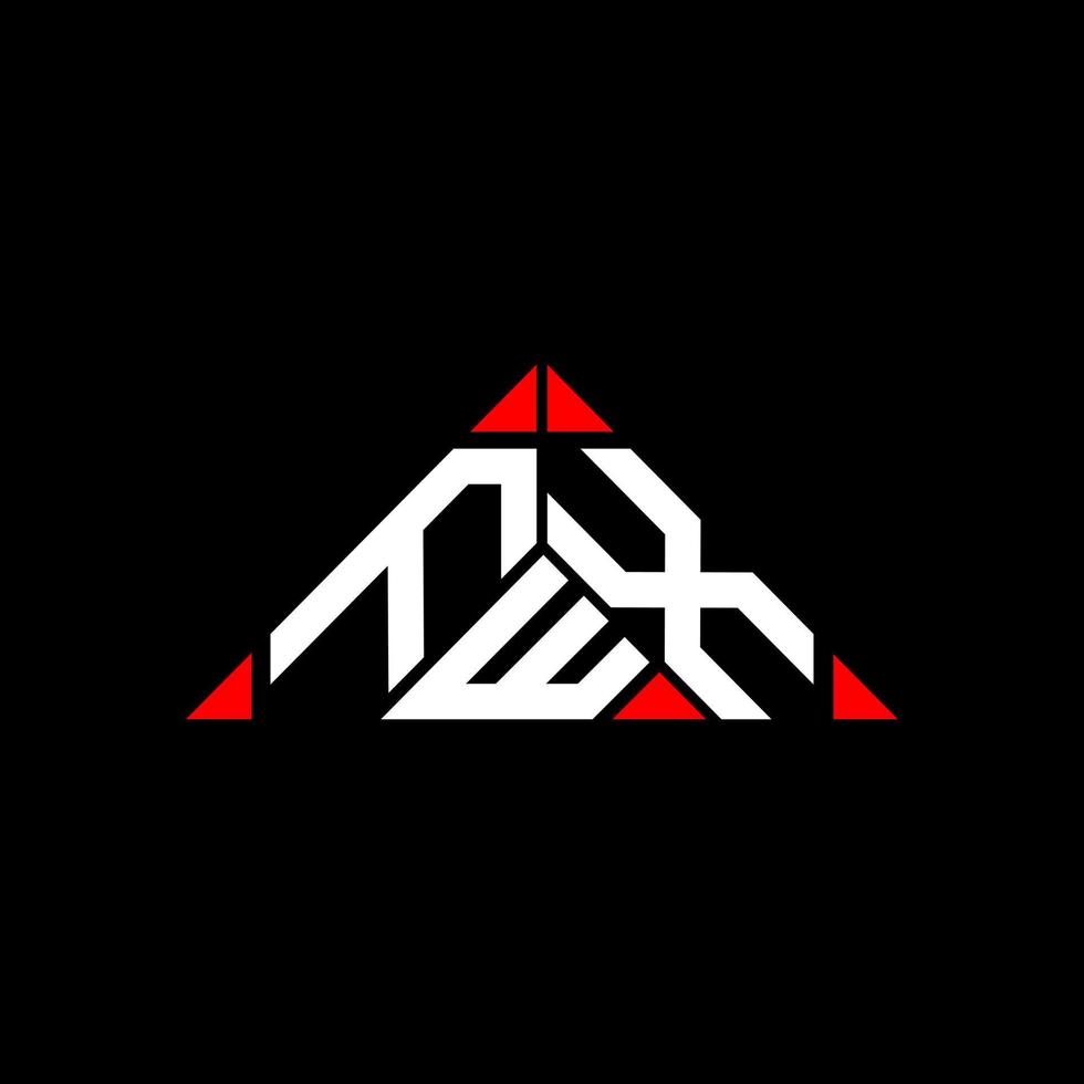 fwx brief logo creatief ontwerp met vector grafisch, fwx gemakkelijk en modern logo in ronde driehoek vorm geven aan.