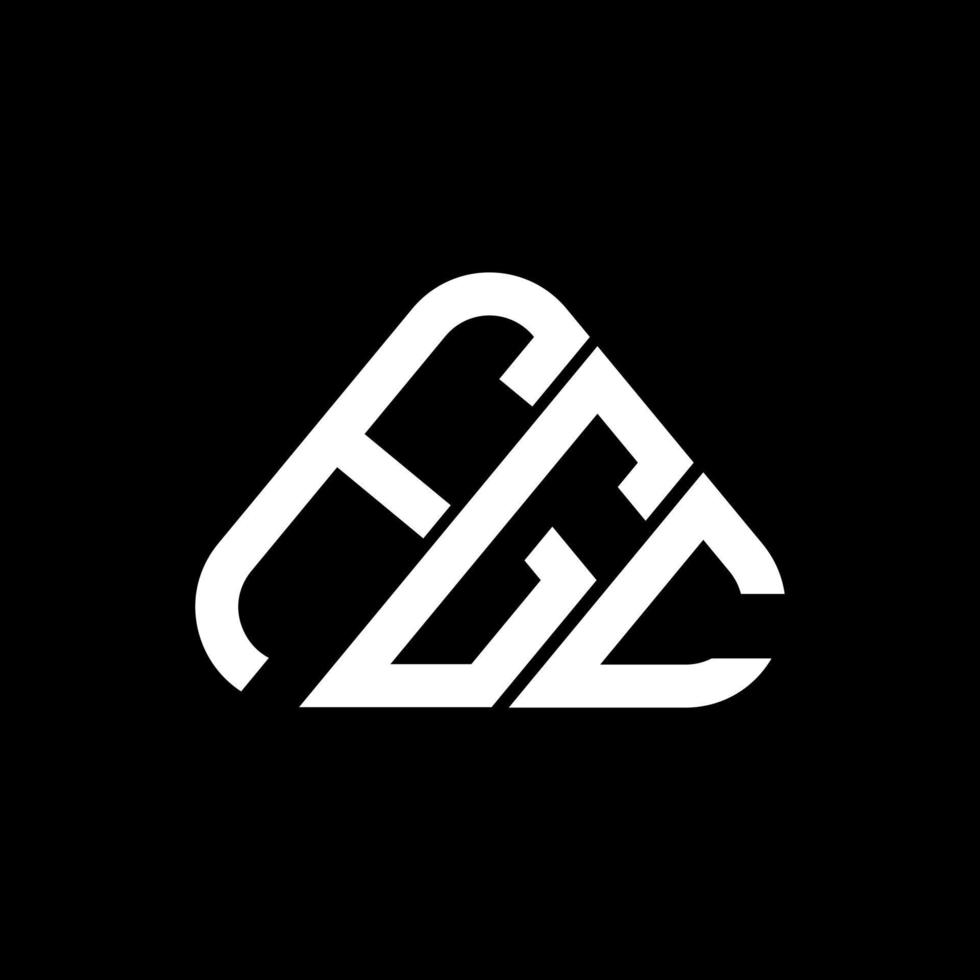 fgc brief logo creatief ontwerp met vector grafisch, fgc gemakkelijk en modern logo in ronde driehoek vorm geven aan.