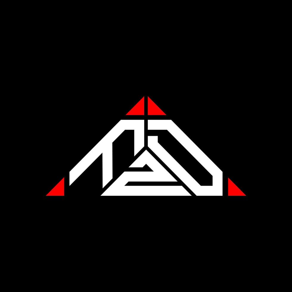 fzd brief logo creatief ontwerp met vector grafisch, fzd gemakkelijk en modern logo in ronde driehoek vorm geven aan.