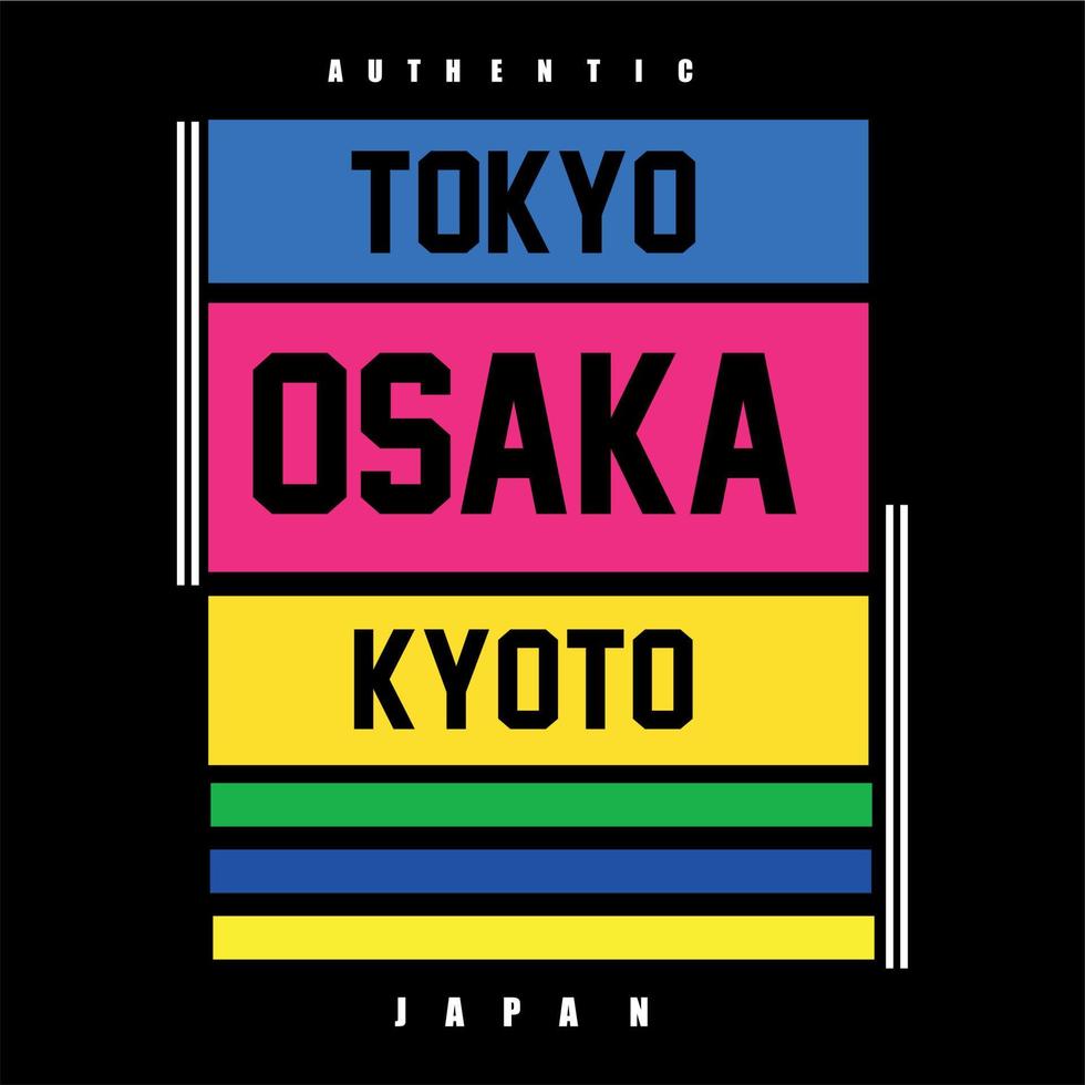 Osaka jepan typografie ontwerp t-shirt afdrukken vector illustratie