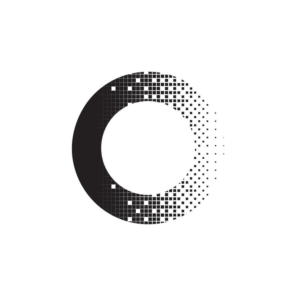 creatief brief O pixel logo vector ontwerp.