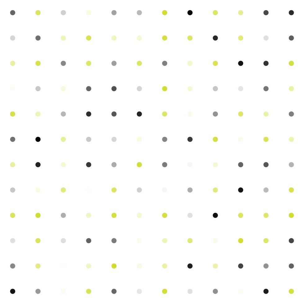 abstract polka dots achtergrond. naadloos schattig meetkundig patroon van cirkels van modieus limoen, grijs en zwart kleuren Aan wit achtergrond. halftone gevlekte achtergrond. vector herhalen textuur.
