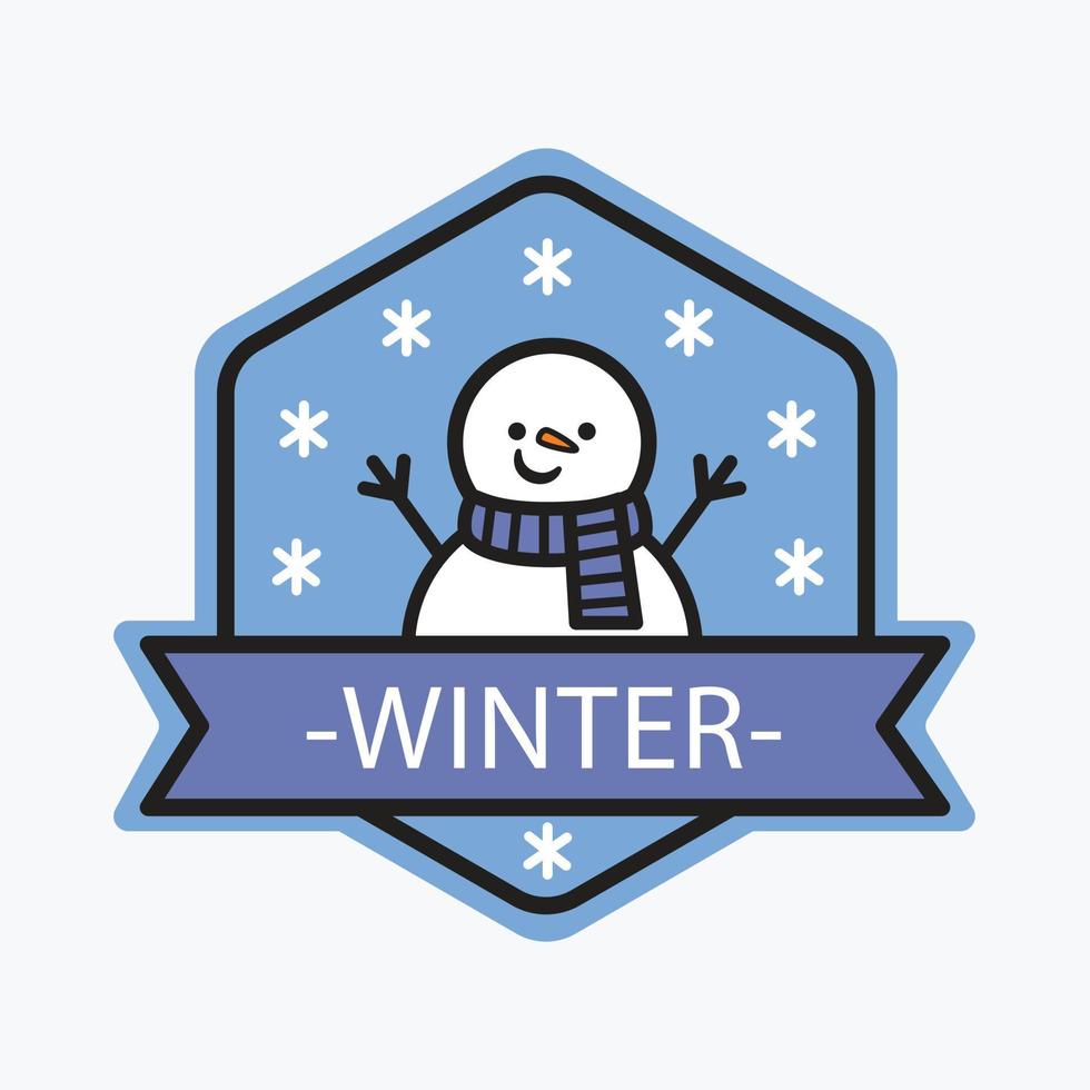 realistisch winter logo sjabloon ontwerp vector