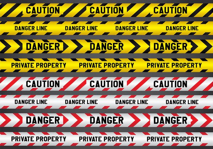 Crime and Danger Line Vectoren