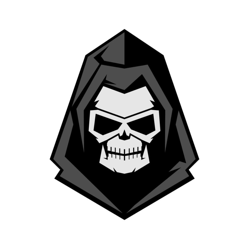 maaimachine schedel tactisch leger logo ontwerp vector