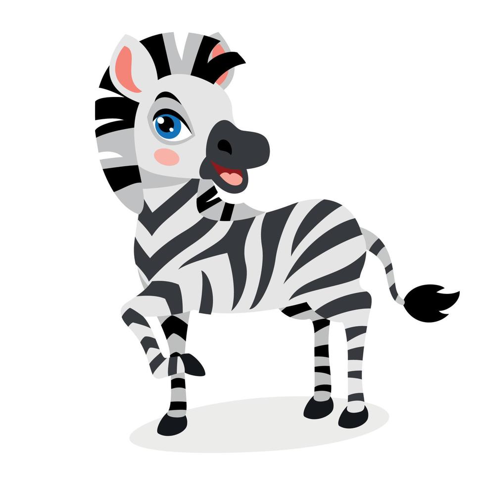 tekenfilm illustratie van een zebraafrika, dier, dieren, baby, tekenfilm, karakter, illustratie, oerwoud, zoogdier, streep, vector, wild, dieren in het wild, zebra, dierentuin vector