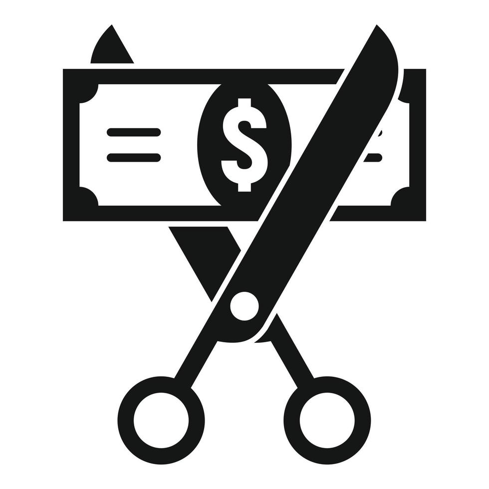 besnoeiing geld contant geld icoon, gemakkelijk stijl vector
