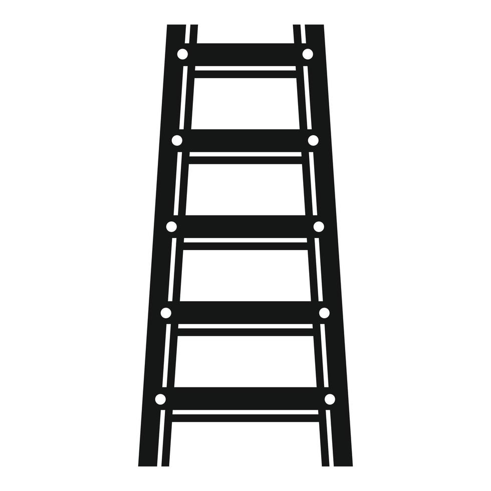 hout ladder icoon, gemakkelijk stijl vector