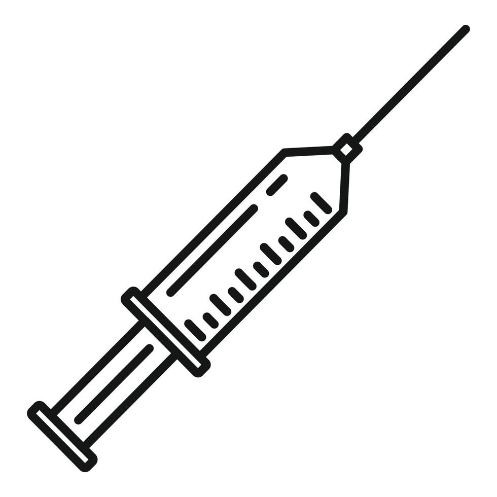 injectiespuit icoon, schets stijl vector