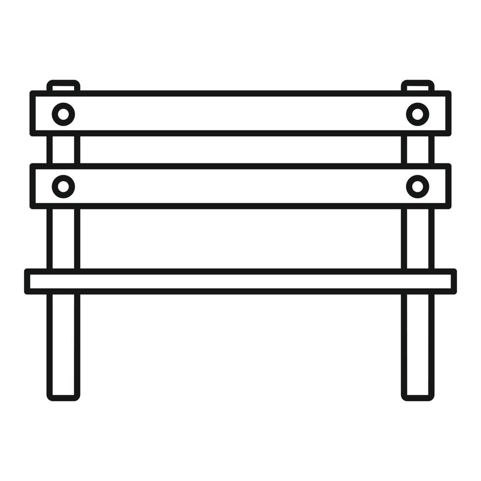 houten bank icoon, schets stijl vector