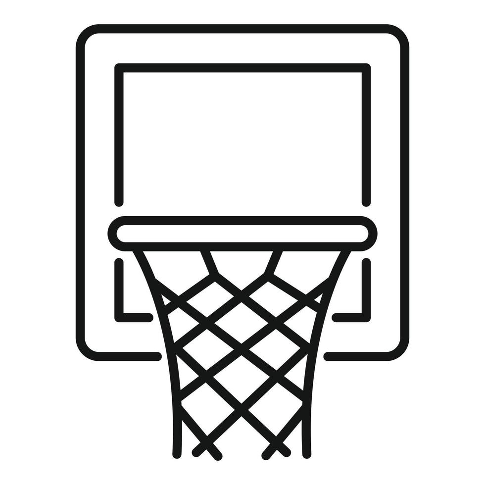 basketbal bord icoon, schets stijl vector