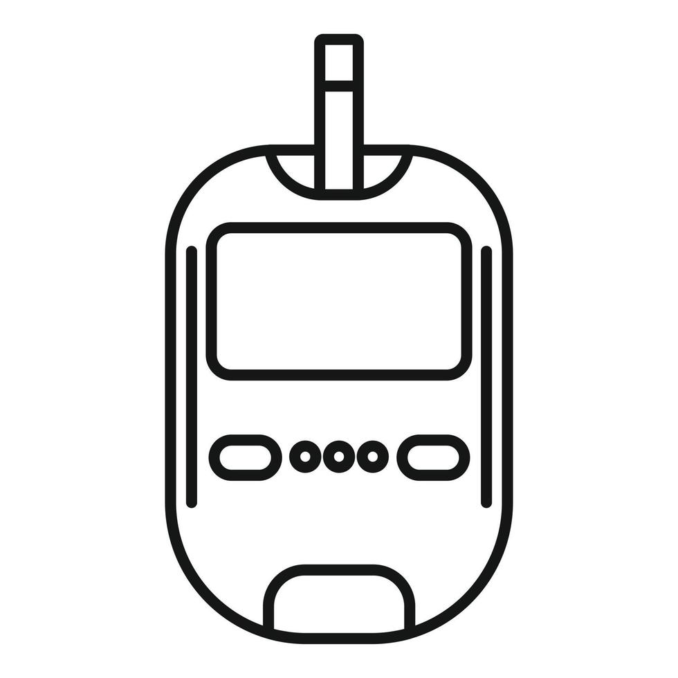 glucose meter icoon, schets stijl vector