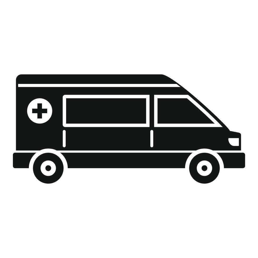 kliniek ambulance icoon, gemakkelijk stijl vector