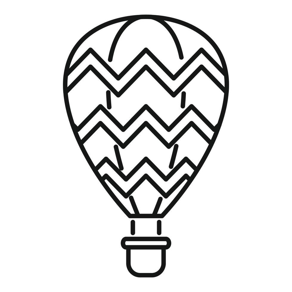 zomer lucht ballon icoon, schets stijl vector
