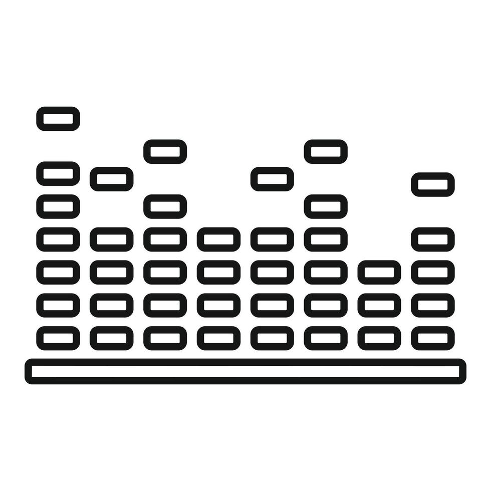 equalizer bars icoon, schets stijl vector