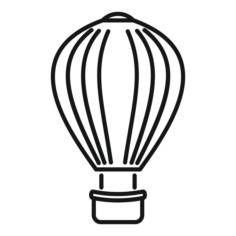 mand lucht ballon icoon, schets stijl vector