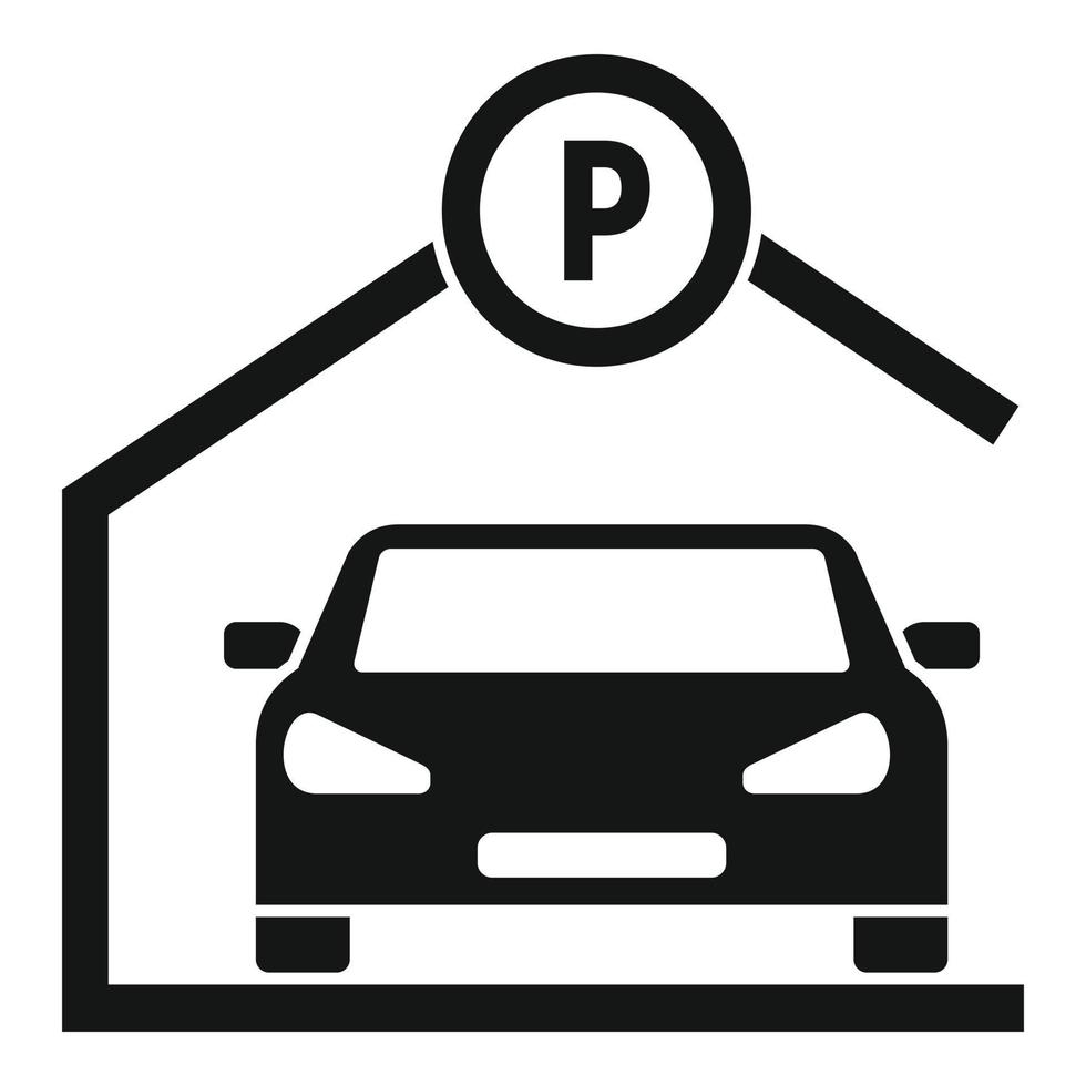 openbaar auto parkeren icoon, gemakkelijk stijl vector