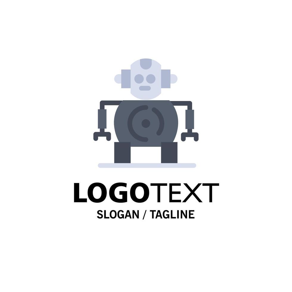 cnc robotica technologie bedrijf logo sjabloon vlak kleur vector