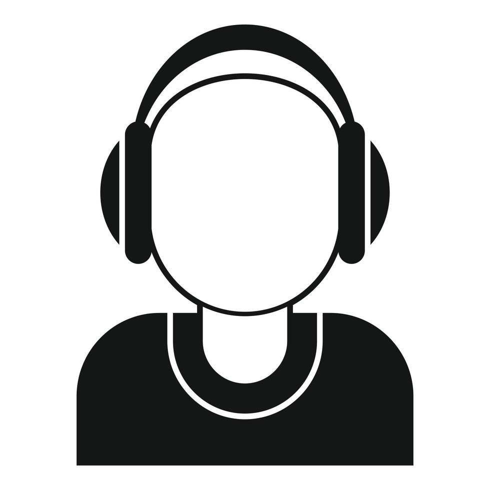 dj avatar icoon, gemakkelijk stijl vector