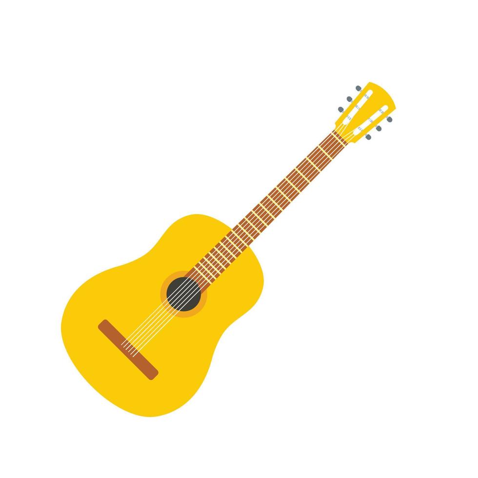 Mexicaans gitaar icoon, vlak stijl vector