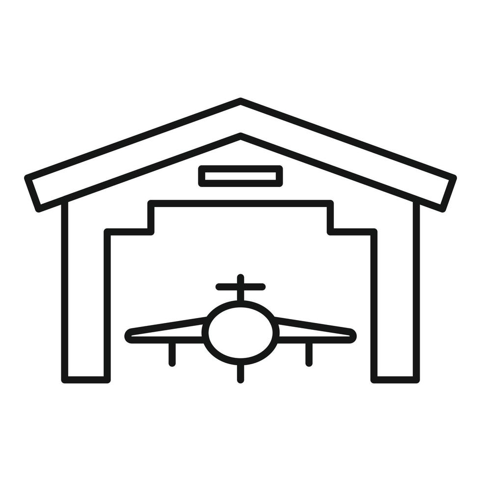 hangar terminal icoon, schets stijl vector