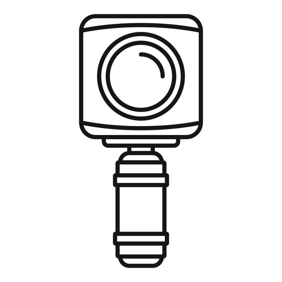 onderwater- actie camera icoon, schets stijl vector