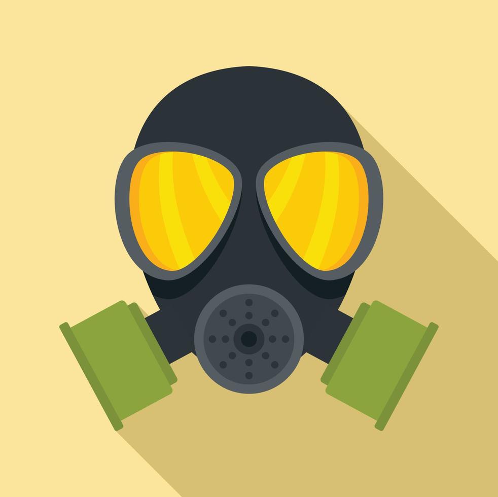 chemisch masker icoon, vlak stijl vector