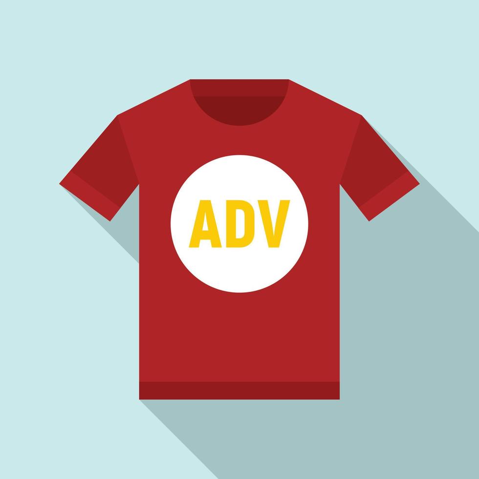 reclame t-shirt icoon, vlak stijl vector