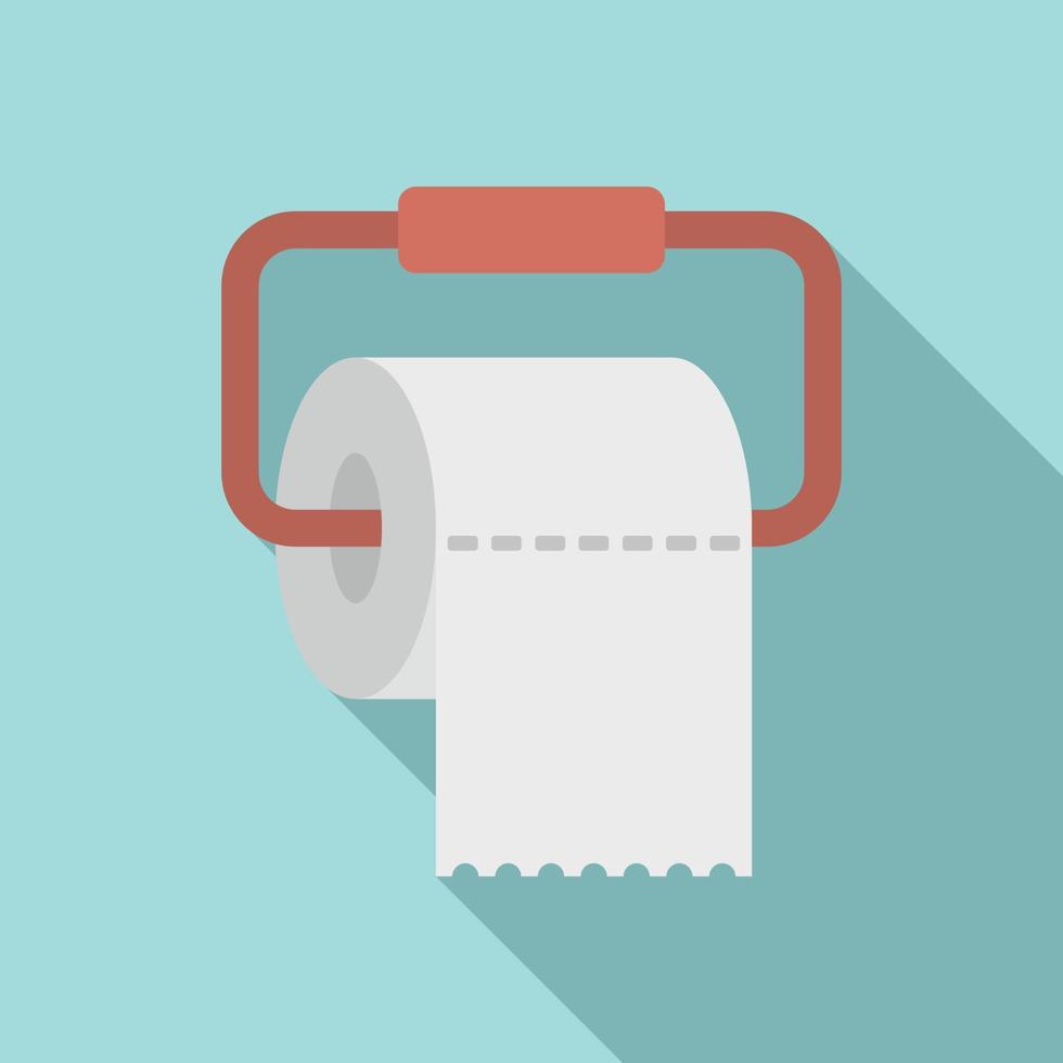 toilet papier icoon, vlak stijl vector