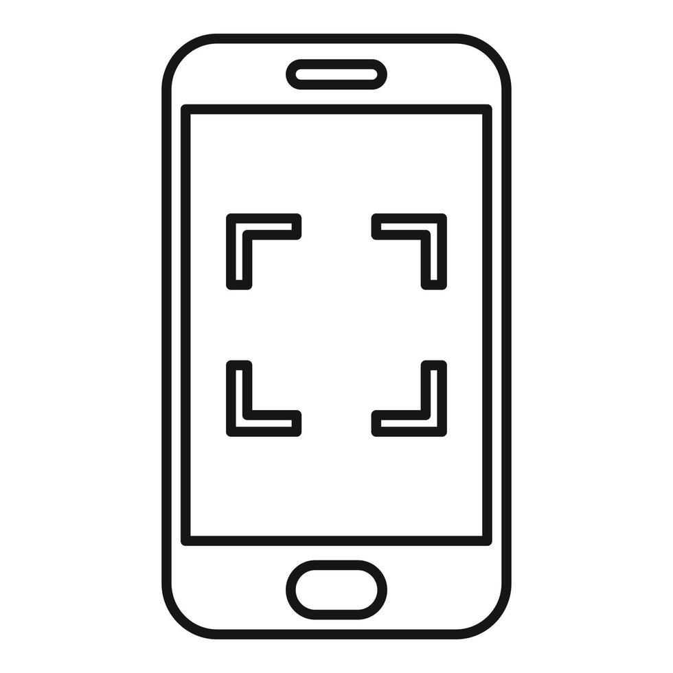 telefoon app scherm opname icoon, schets stijl vector