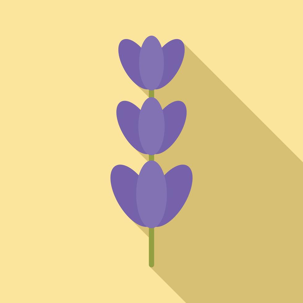 plantkunde lavendel icoon, vlak stijl vector