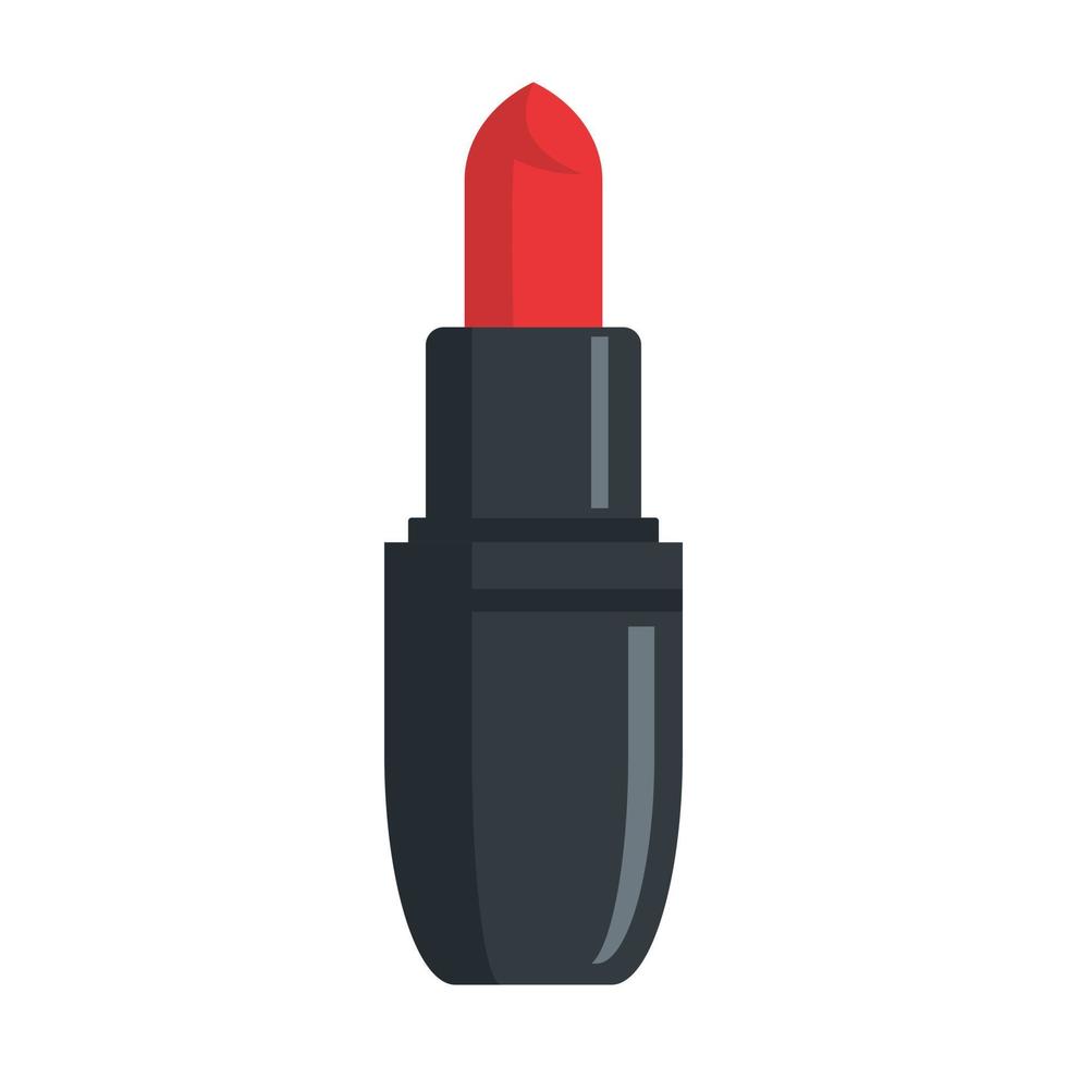 vrouw lippenstift icoon, vlak stijl vector