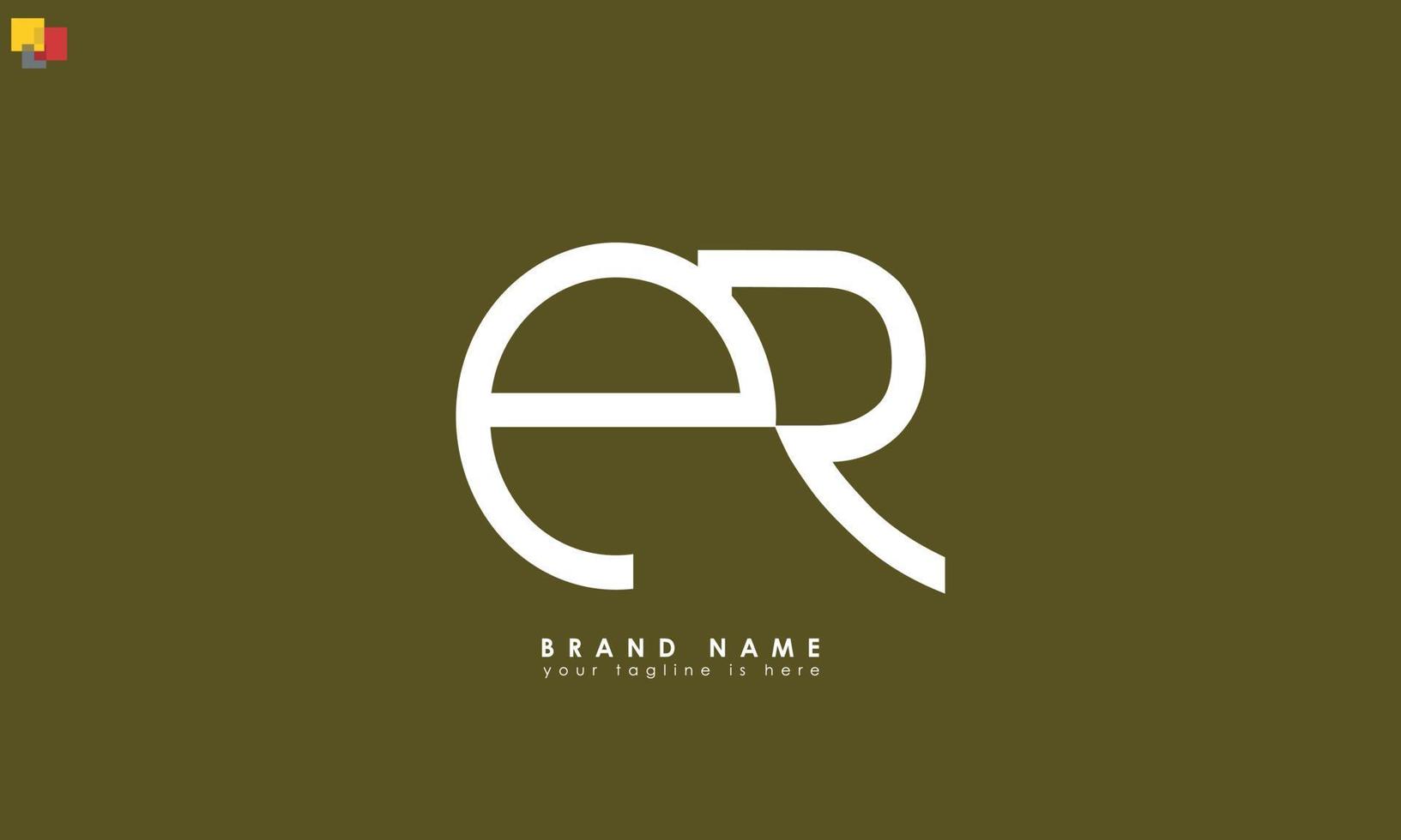 alfabet letters initialen monogram logo er, re, e en r vector