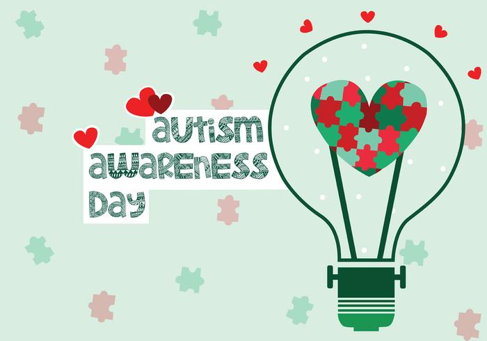 Dag van de Voorlichting van het autisme vector