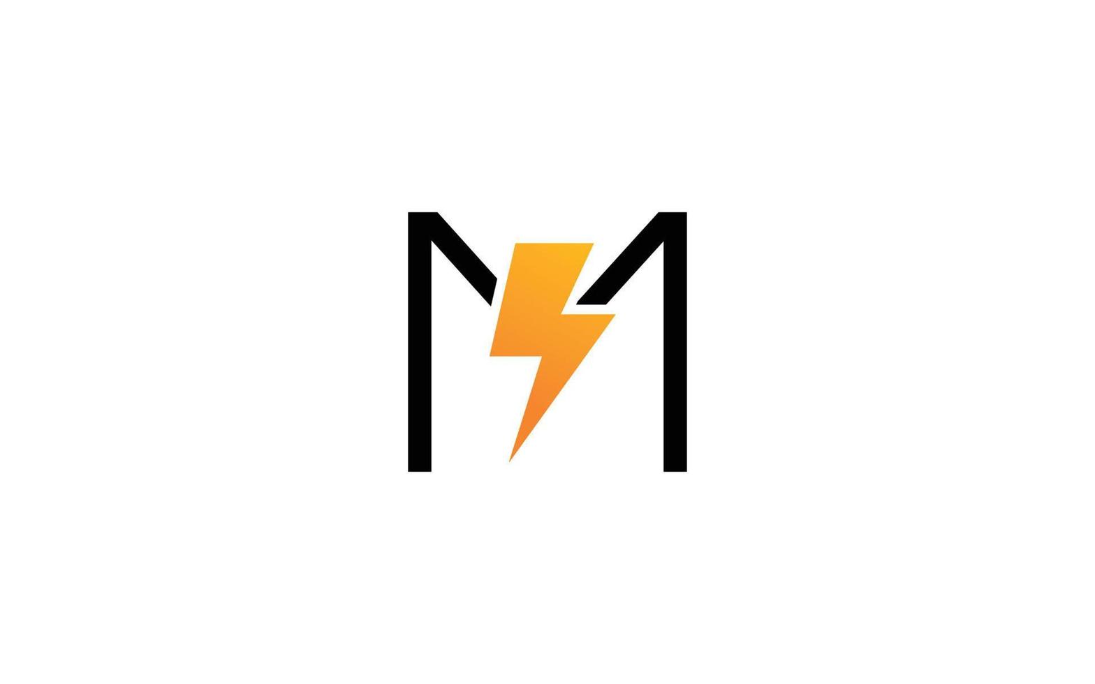 m logo energie vector voor identiteit bedrijf. eerste brief volt sjabloon vector illustratie voor uw merk.