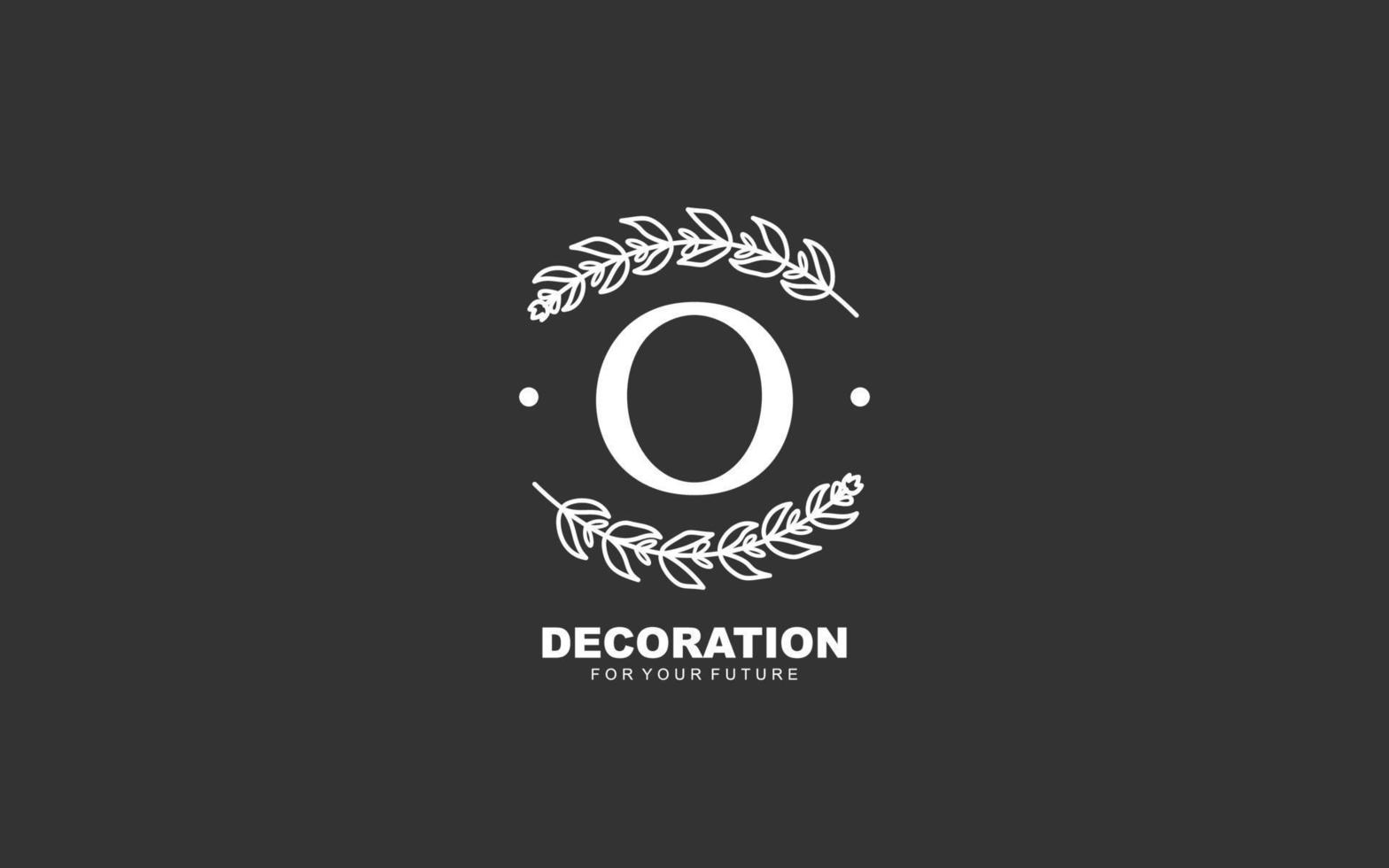 O logo bloemen vector voor identiteit bedrijf. eerste brief natuur sjabloon vector illustratie voor uw merk.