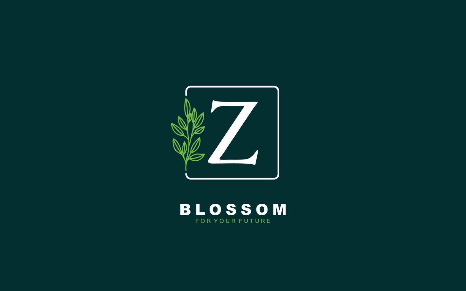 z logo bloemen vector voor identiteit bedrijf. eerste brief natuur sjabloon vector illustratie voor uw merk.