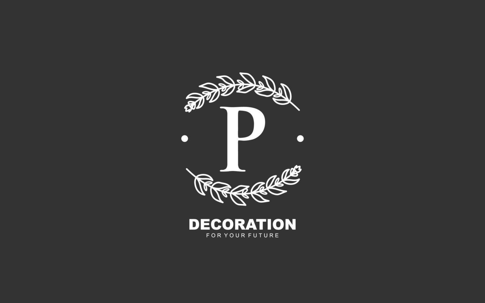 p logo bloemen vector voor identiteit bedrijf. eerste brief natuur sjabloon vector illustratie voor uw merk.